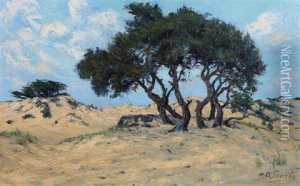Arbres Dans Les Dunes Oil Painting - Arthur Erarts