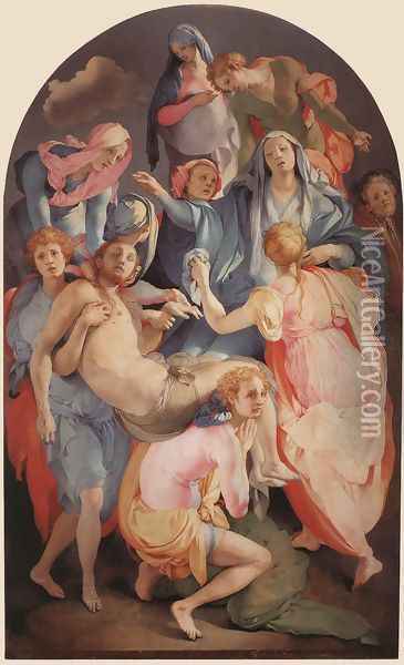 Deposition c. 1528 Oil Painting - (Jacopo Carucci) Pontormo