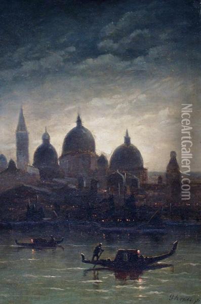 Venedig Bei Mondschein Oil Painting - Arndt Franz Gustav