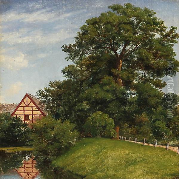 Summer Day On Funen, Denmark Oil Painting - August Vilhelm Boesen