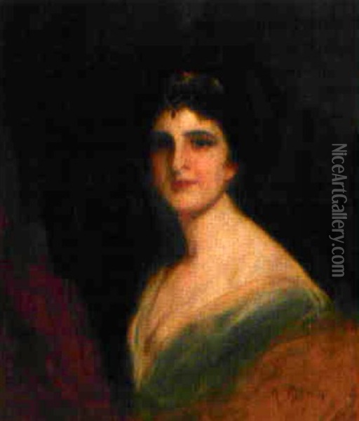 Portrat Einer Dame Oil Painting - Hermann Torggler