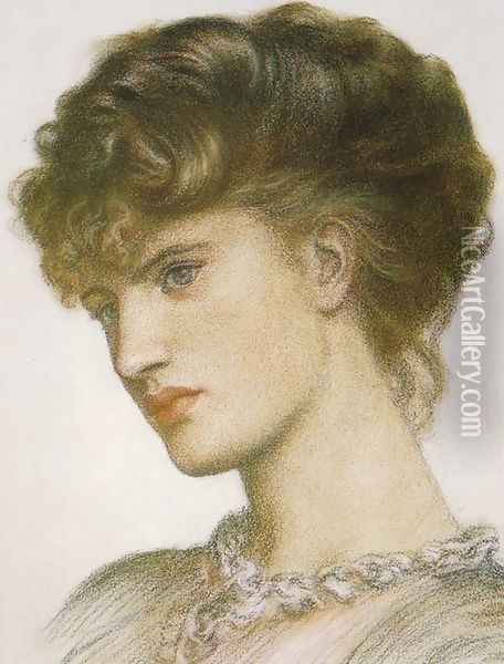 Portrait of a Lady Oil Painting - Dante Gabriel Rossetti