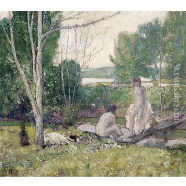 The Bathers Oil Painting - Richard Edward Miller