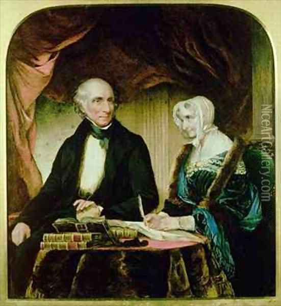 Portrait of William and Mary Wordsworth Oil Painting - Margaret Gillies