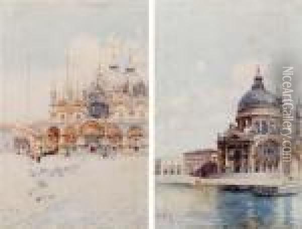 Piazza San Marco, Venezia Oil Painting - Emanuele Brugnoli
