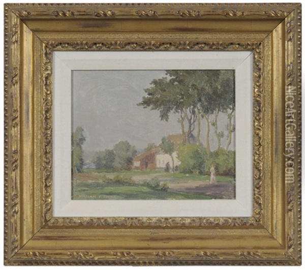 Southern Pines In A Georgia Landscape Oil Painting - William Posey Silva