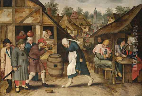 The Egg Dance Oil Painting - Pieter The Younger Brueghel