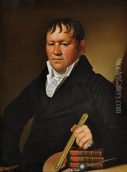 Portrait Of A Brewer Oil Painting - Antonin Machek