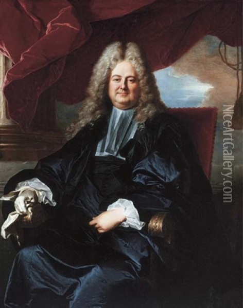 Portrait Of Barthelemy Jean-claude Pupil Oil Painting - Hyacinthe Rigaud