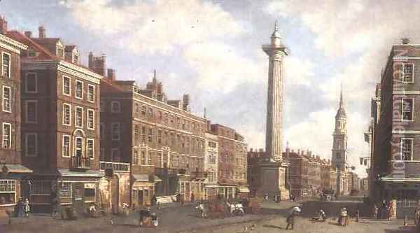 View of the Monument Oil Painting - William James