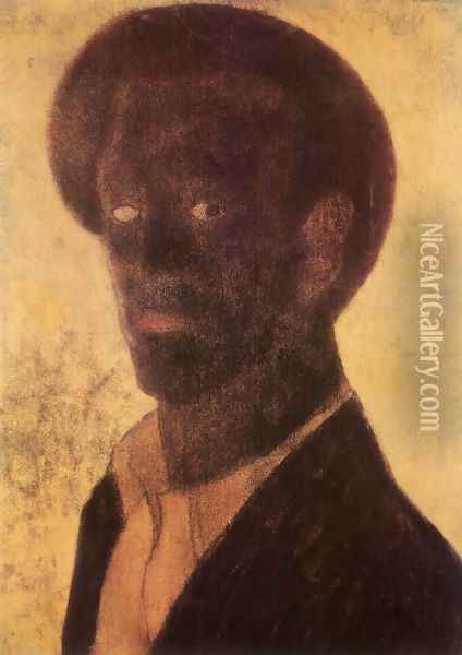 Self-portrait in Black c. 1935 Oil Painting - Lajos Vajda