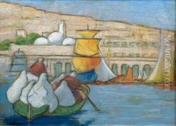 Alger Oil Painting - Paul Alexandre Alfr. Leroy
