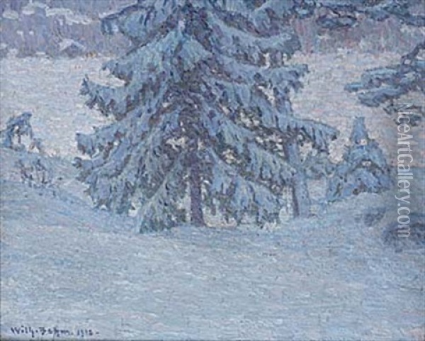 Vinter Oil Painting - Vilhelm Emanuel Behm