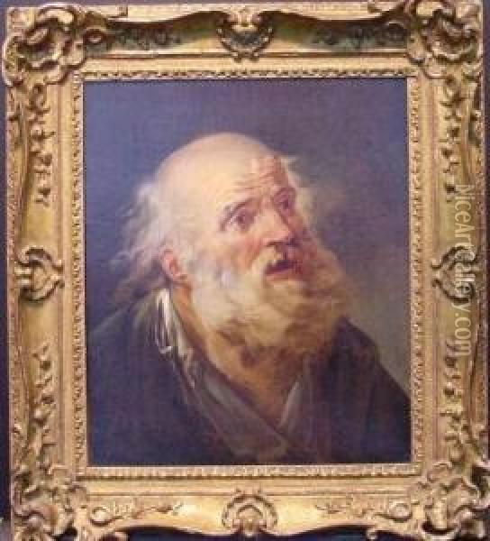 Portrait Of An Old Man Oil Painting - Pierre-Alexandre Wille