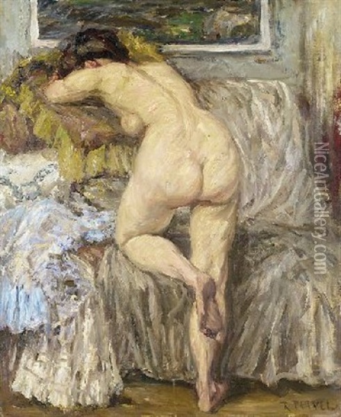Weiblicher Ruckenakt Oil Painting - Rudolf Petuel