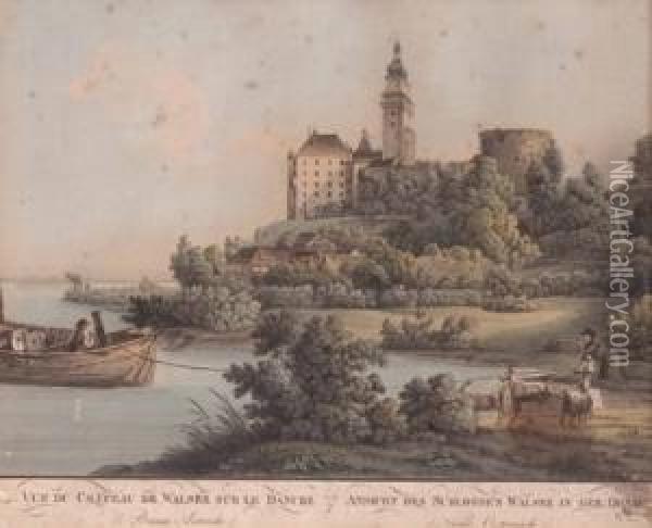 Ansicht Des Schlosses Walsee An Der Donau In Niederosterreich Oil Painting - Joseph Steingrubel