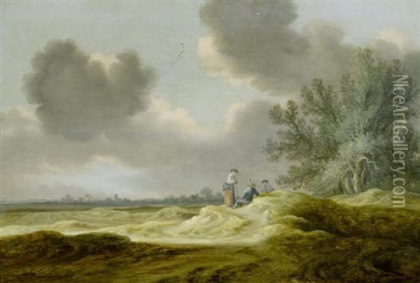 Landschaft Mit Rastenden Wanderern Oil Painting - Pieter de Neyn