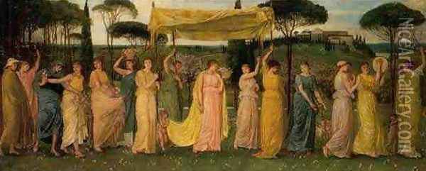 The Advent of Spring Oil Painting - Walter Crane