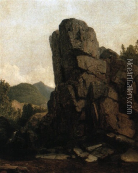 Boulders At Elizabethtown, Adirondacks Oil Painting - Asher Brown Durand