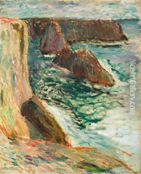 Rochers A Belle-ile Oil Painting - Henri Matisse