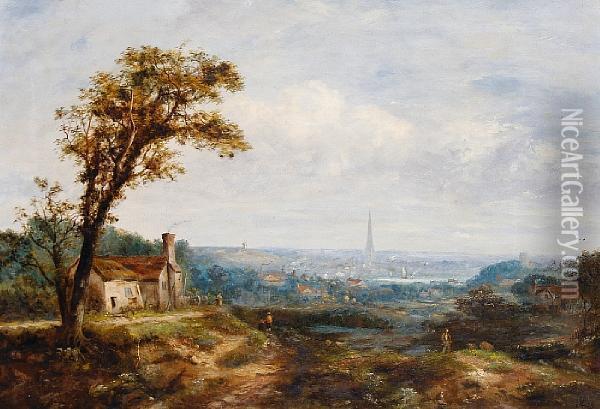 View Of Norwich Oil Painting - Alexander Nasmyth