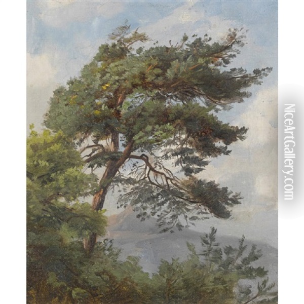 Landschaft Mit Einem Baum Oil Painting - Charles Jones Way