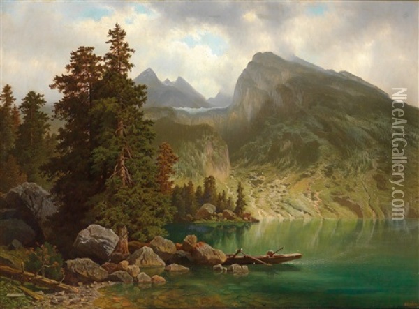 Grose Landschaft Oil Painting - Theodor (Wilhelm T.) Nocken