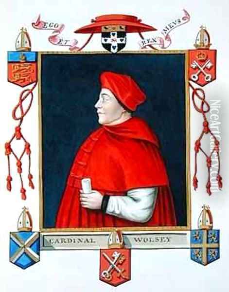 Portrait of Thomas Wolsey Cardinal and Statesman from Memoirs of the Court of Queen Elizabeth Oil Painting - Sarah Countess of Essex