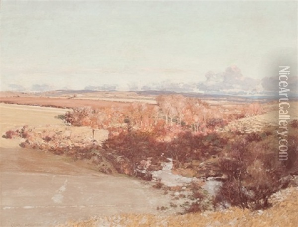 Late Winter Near Dalry, Ayrshire Oil Painting - George Houston