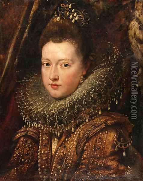 Portrait of Princess Margherita Gonzaga Oil Painting - Peter Paul Rubens