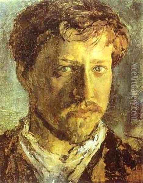 Self Portrait 1880s Oil Painting - Valentin Aleksandrovich Serov