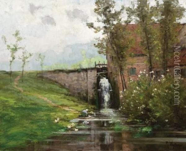 De Oude Watermolen Oil Painting - Rodolphe Paul Wytsman