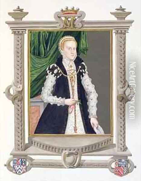 Portrait of Mildred Cooke Lady Burghley from Memoirs of the Court of Queen Elizabeth Oil Painting - Sarah Countess of Essex