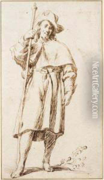 St. James Dressed As A Pilgrim Oil Painting - Antonio Del Castillo Y Saavedra