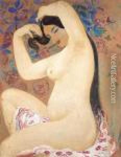 La Houri (1919) Oil Painting - Constant Montald