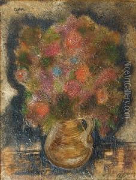 Bouquet De Fleurs Dans Une Cruche Oil Painting - Jankel Adler