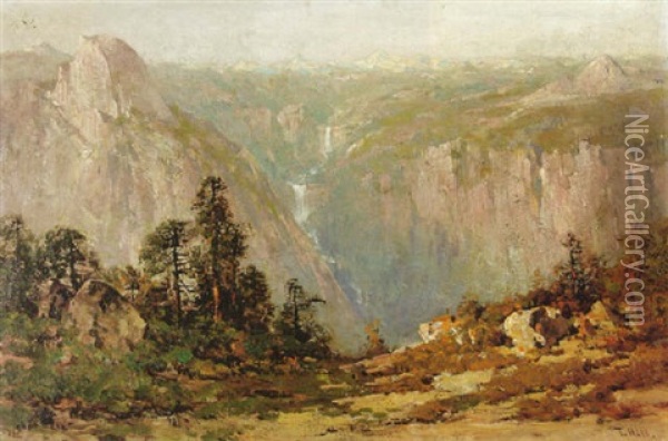 View From Glacier Point, Yosemite Oil Painting - Thomas Hill
