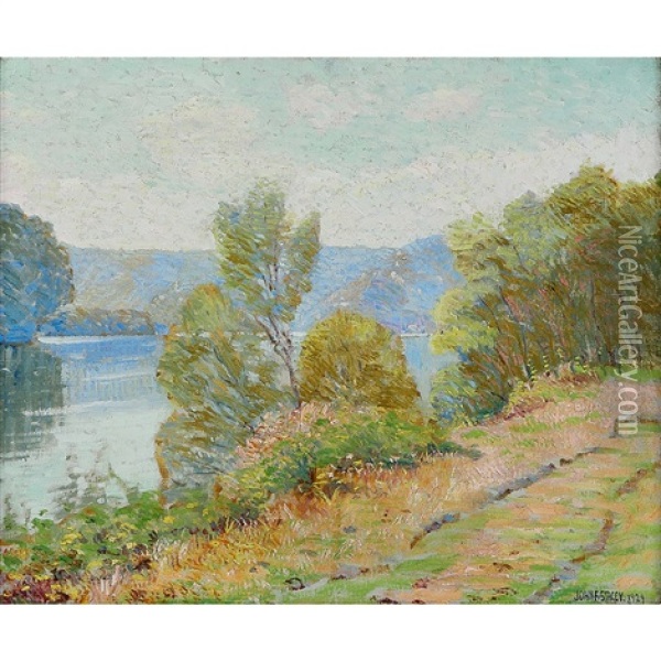 The Seine Oil Painting - John Franklin Stacey