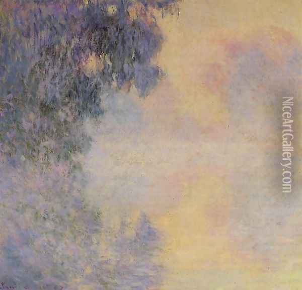 Arm Of The Seine Near Giverny In The Fog Oil Painting - Claude Oscar Monet