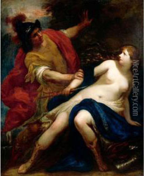 Tarquin And Lucretia Oil Painting - Simone Pignone
