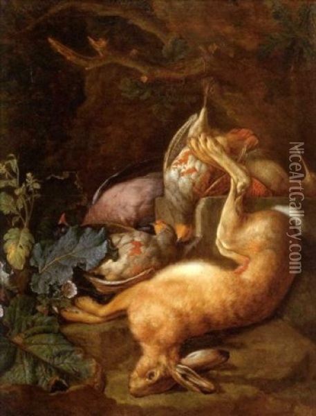 Nature Morte Au Trophee De Chasse Oil Painting - Pieter Rysbraeck