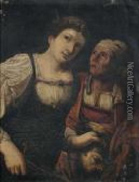 Judith With The Head Of Holofernes. Oil Painting - Michelangelo Merisi Da Caravaggio