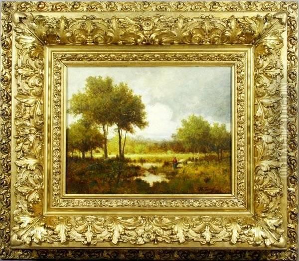 Fontainebleau Landscape Oil Painting - Narcisse-Virgile D Az De La Pena