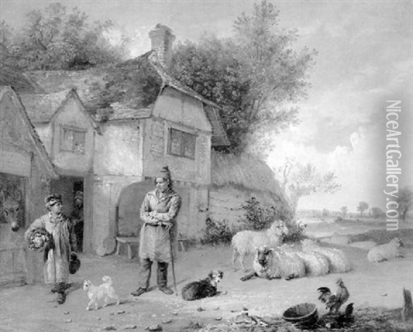 The Old Warren House, Bracknell, 1820 Oil Painting - Edmund Bristow