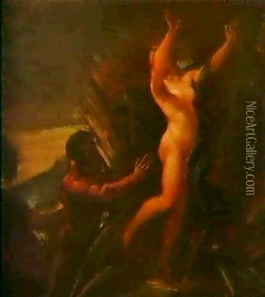 Pan Und Syrinx Oil Painting - Jean-Honore Fragonard