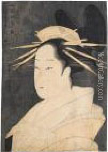 Entitled Oil Painting - Kitagawa Utamaro