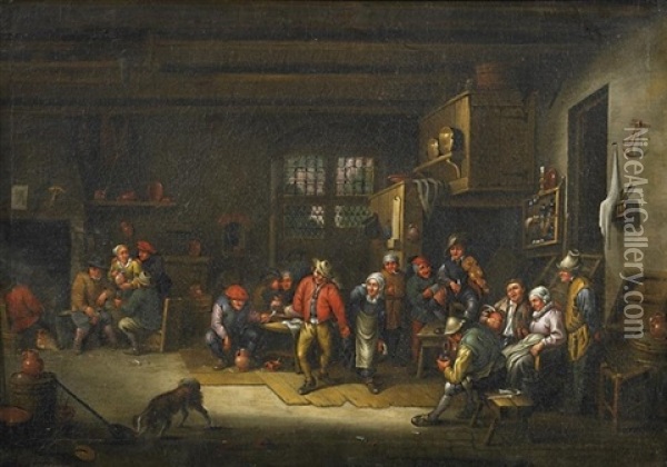 Im Wirtshaus Oil Painting - Cornelis Dusart