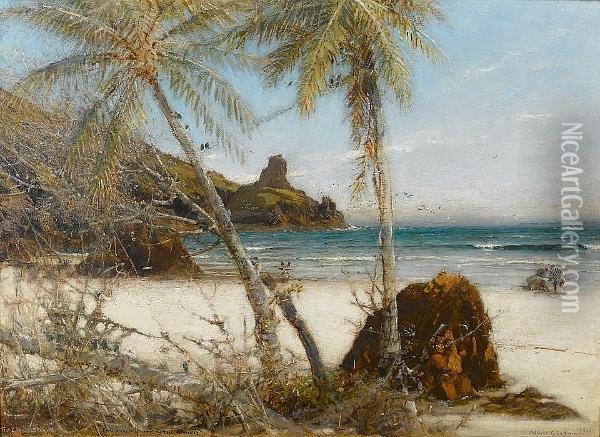The Coral Strand Oil Painting - Albert Goodwin