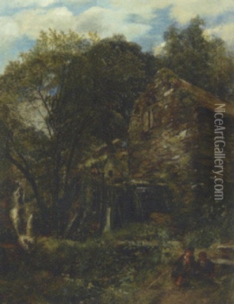 Waldmuhle Oil Painting - Alexander Fraser the Younger