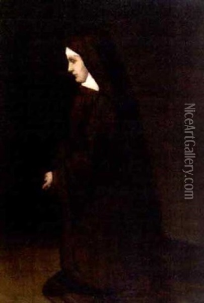 Nonne Oil Painting - Jean Jacques Henner